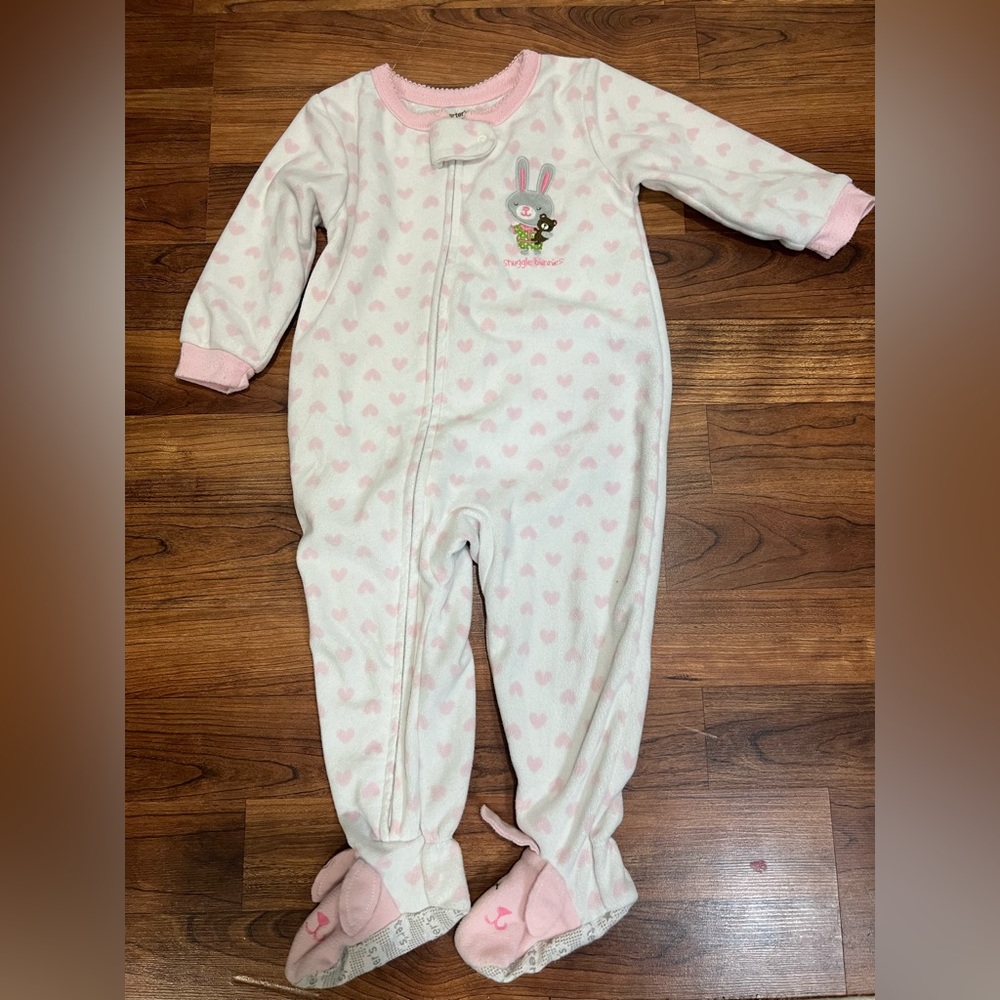 Baby Girl’s Footed Pajamas, 12M